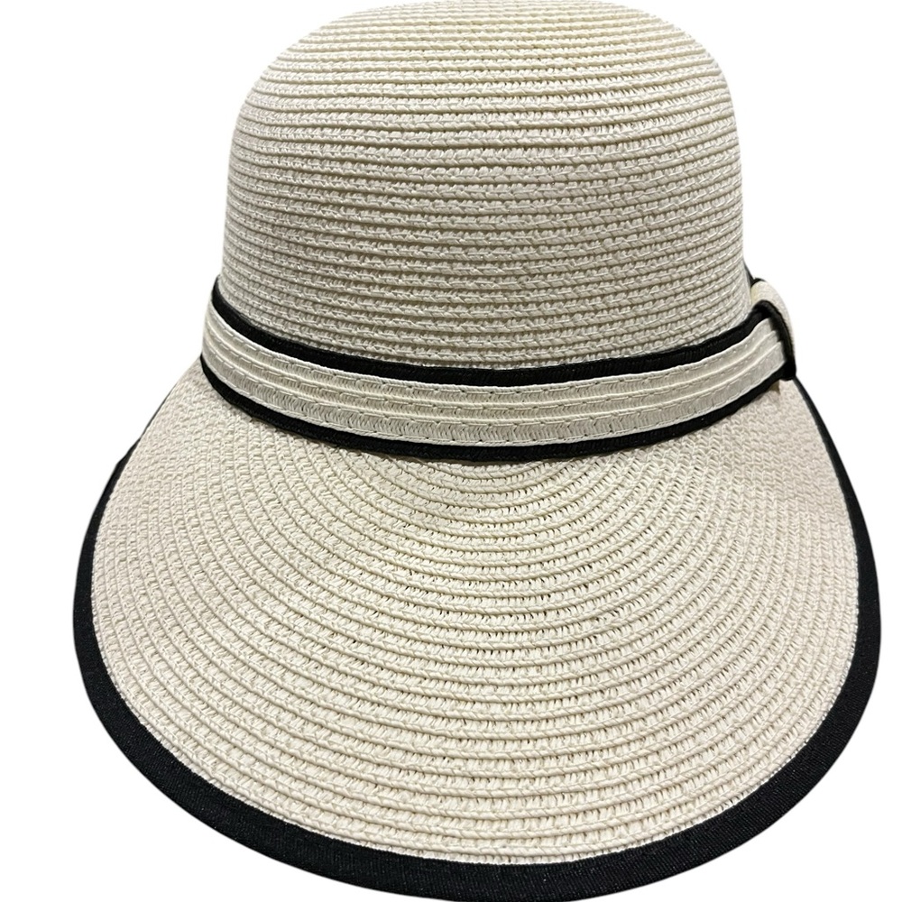 Last call! NWT Cream (off white) summer straw visor hat